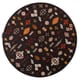 Bolivian Etis Black 25 - Rond Vloerkleed Floorpassion X Fred