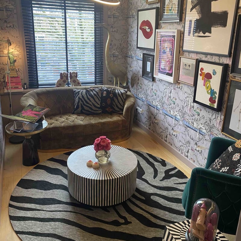 Rond vloerkleed Serengeti Zebra - Floorpassion X Fred