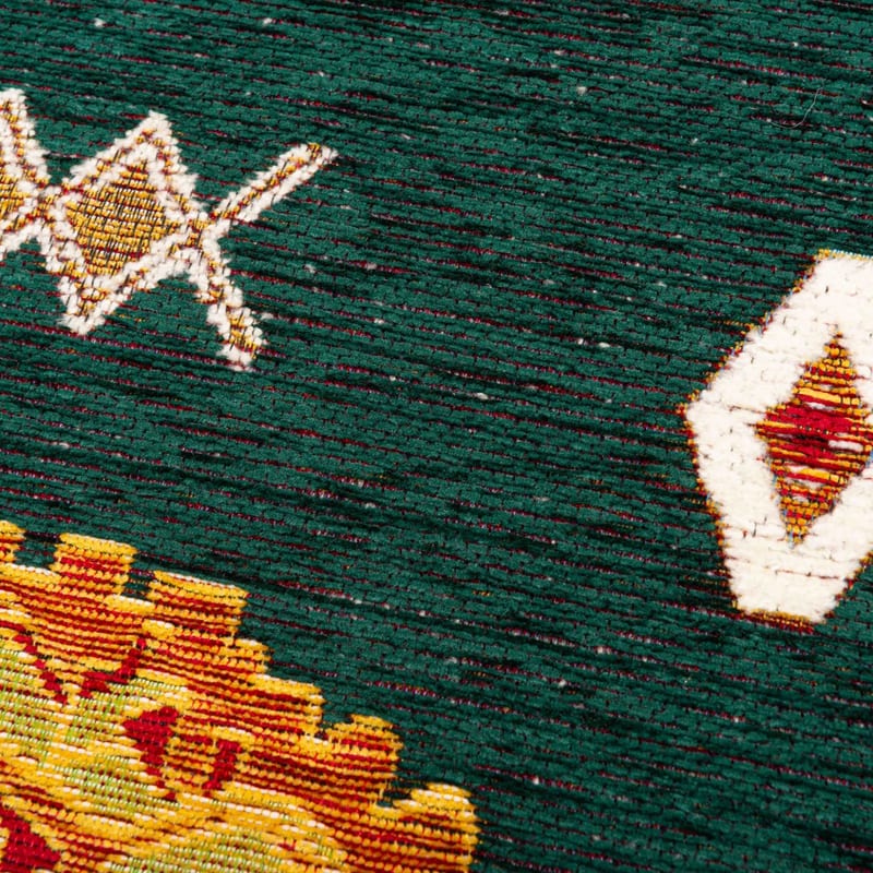Rond vloerkleed Bolivian Etis Smaragd Green 55 - Floorpassion X Fred