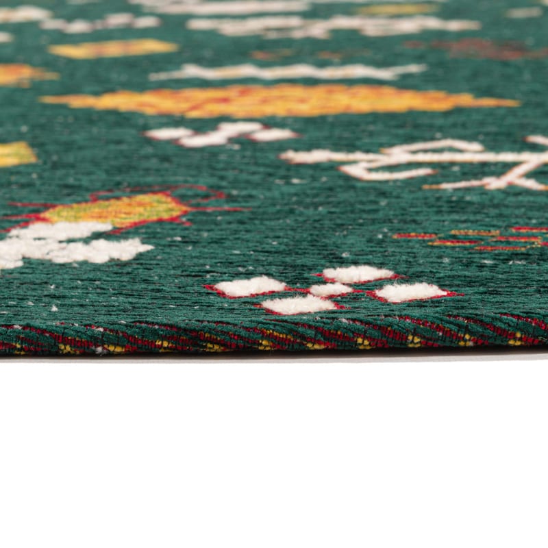 Rond vloerkleed Bolivian Etis Smaragd Green 55 - Floorpassion X Fred