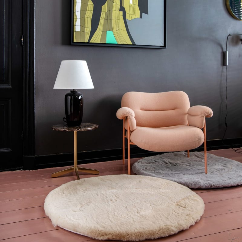 Hampton Soft Cream 12 - Rond hoogpolig vloerkleed