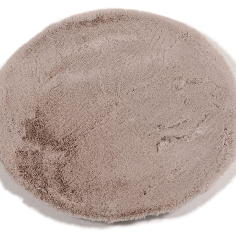 Hampton Mauve Grey 13 - Rond hoogpolig vloerkleed 