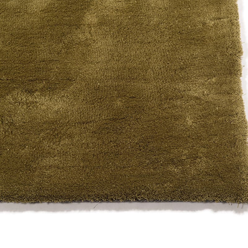 Sandro 54 - Modern hoogpolig vloerkleed in Olive Green