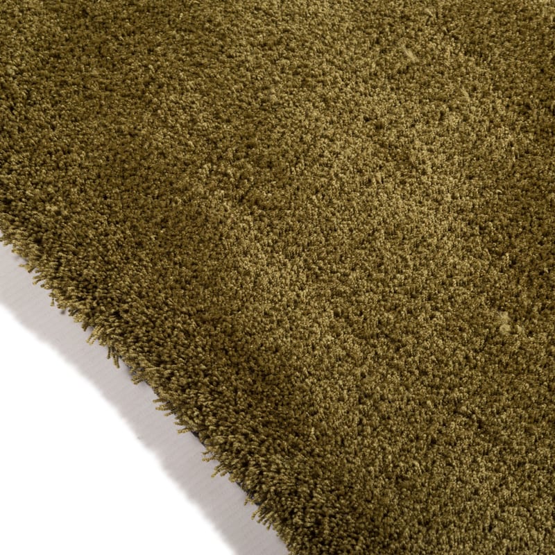 Sandro 54 - Modern hoogpolig vloerkleed in Olive Green