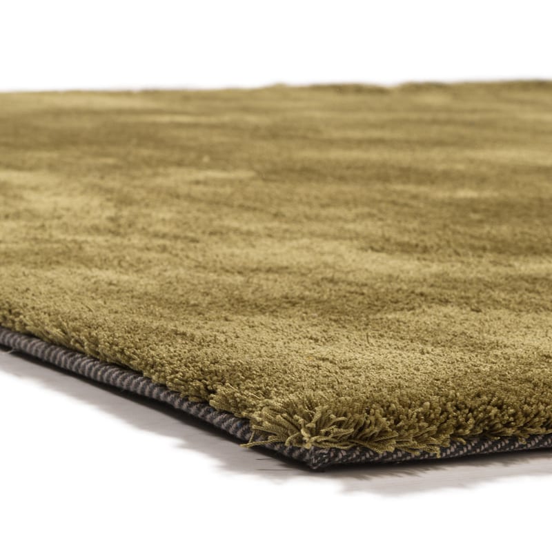 Sandro 54 - Modern hoogpolig vloerkleed in Olive Green