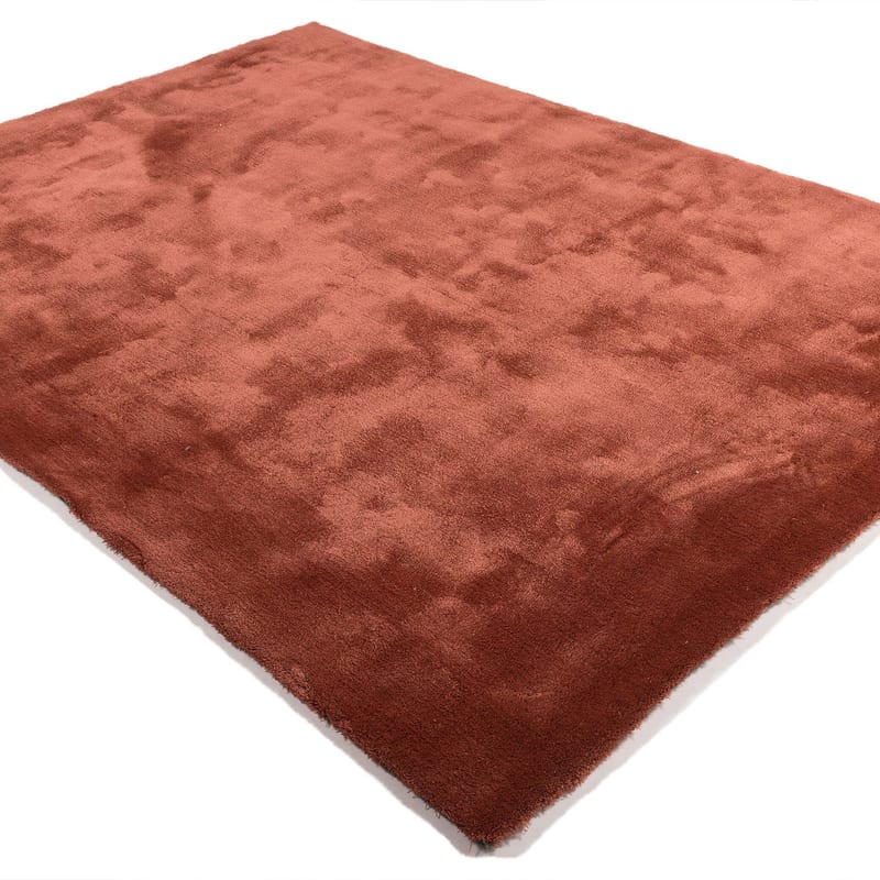 Sandro 63  - Modern hoogpolig vloerkleed in Barn Red
