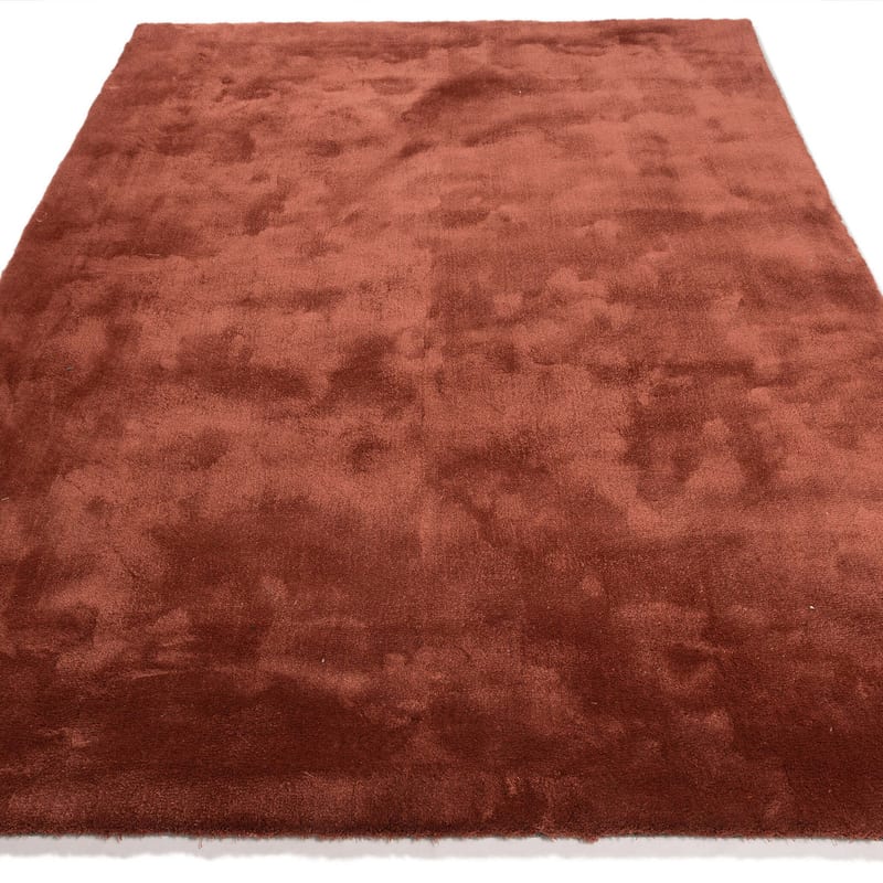 Sandro 63  - Modern hoogpolig vloerkleed in Barn Red