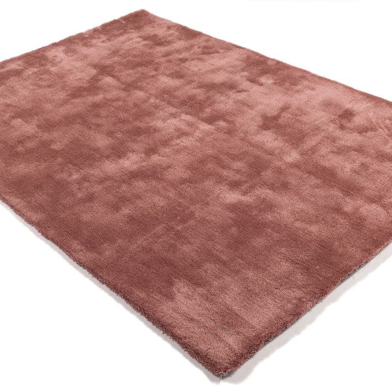 Sandro 44 - Modern hoogpolig vloerkleed in Oudroze