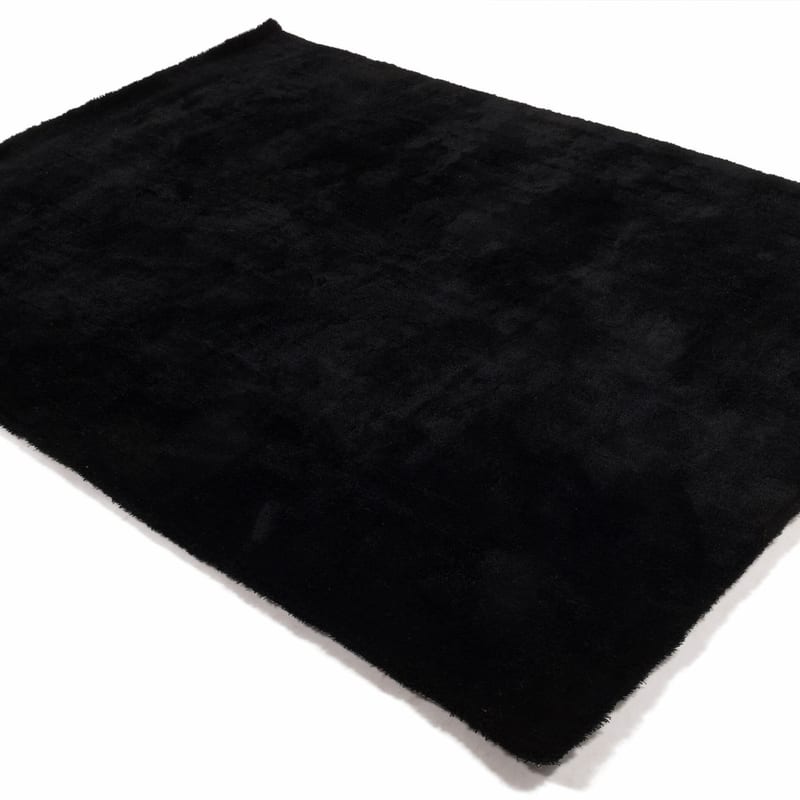 Sandro 25 - Hoogpolig vloerkleed in het Carbon Black