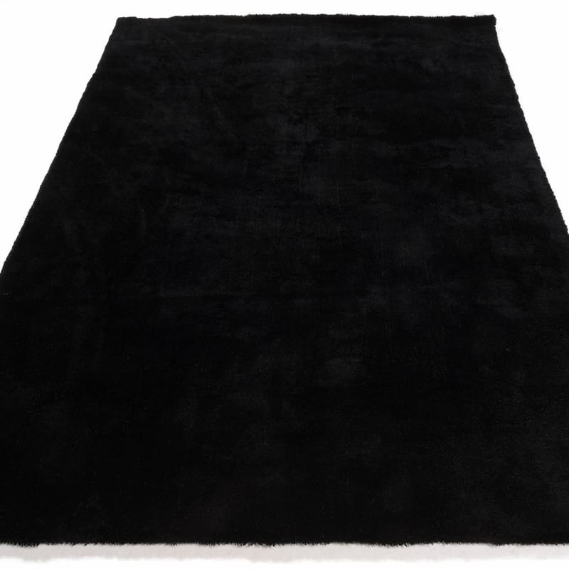 Sandro 25 - Hoogpolig vloerkleed in het Carbon Black