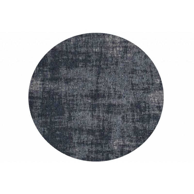 Réal 35 - Rond Vintage vloerkleed donkerblauw