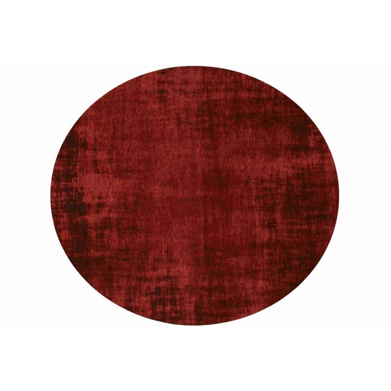 Réal 44 - Rond Vintage Vloerkleed Karmijn Rood