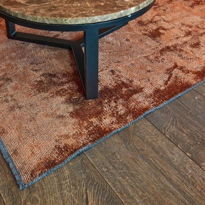 Velours vintage vloerkleed - Royce 63 -Terra Orange