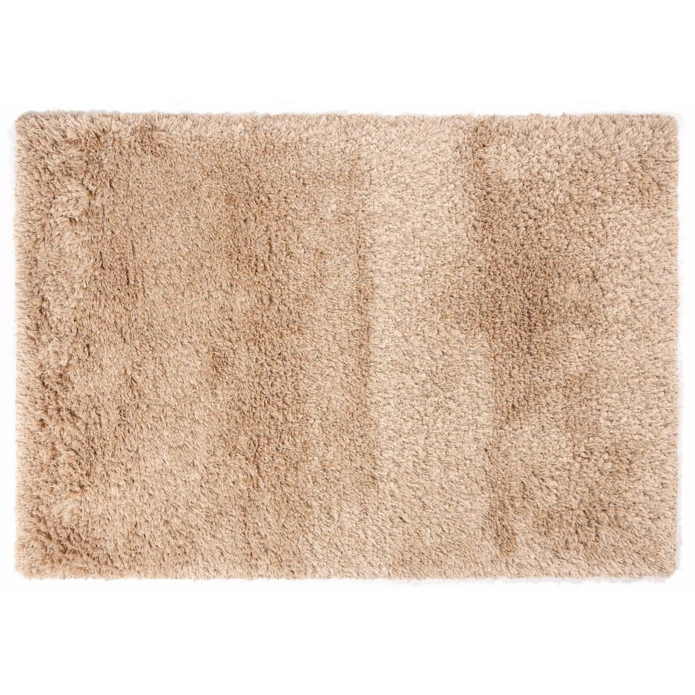 Dime 12 - Luxe Hoogpolig vloerkleed in Beige / Zand