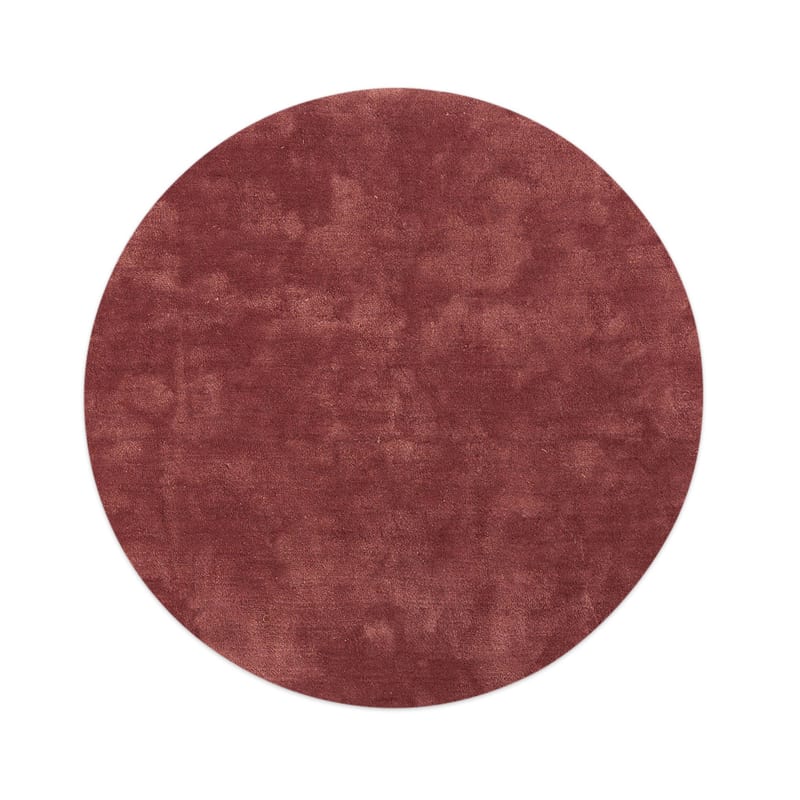 Sandro 63 - Rond hoogpolig vloerkleed in Barn Red