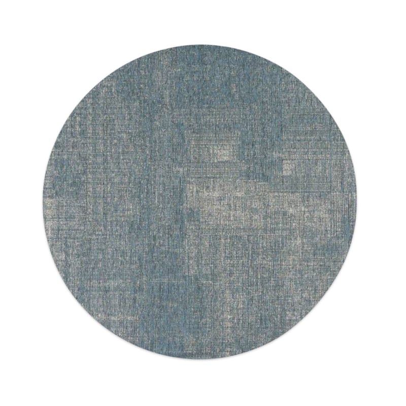 Mace 30 - Rond Vintage vloerkleed in Turquoise