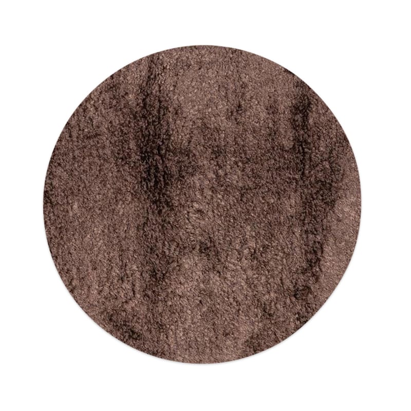 Dime 23- Rond Hoogpolig velours vloerkleed in Chocolate Grey