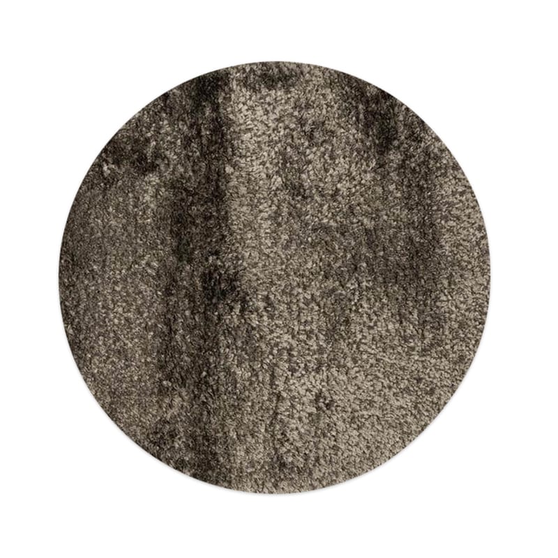 Dime 53- Rond Hoogpolig velours vloerkleed in Platinum Green Grey