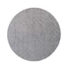 Floorpassion Noma 31 - Rond geometrisch vloerkleed in pastelblauw met donkergrijze lijnen Floorpassion Noma 31 - Rond geometrisch vloerkleed in pastelblauw met donkergrijze lijnen