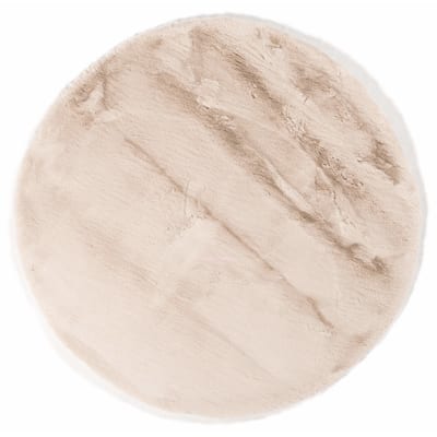 Fred van Leer Hampton Ecru 10 - Rond hoogpolig vloerkleed 