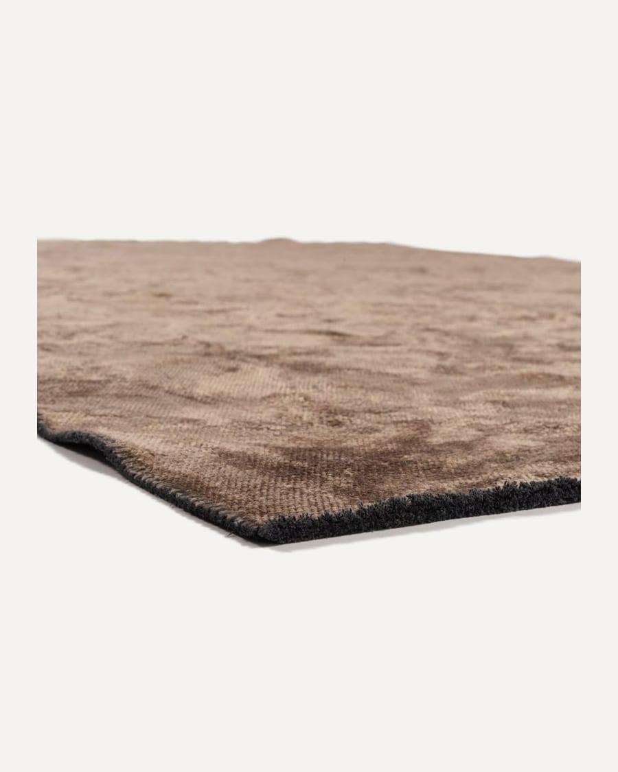Velours vintage vloerkleed - Royce 18 donkerbruin