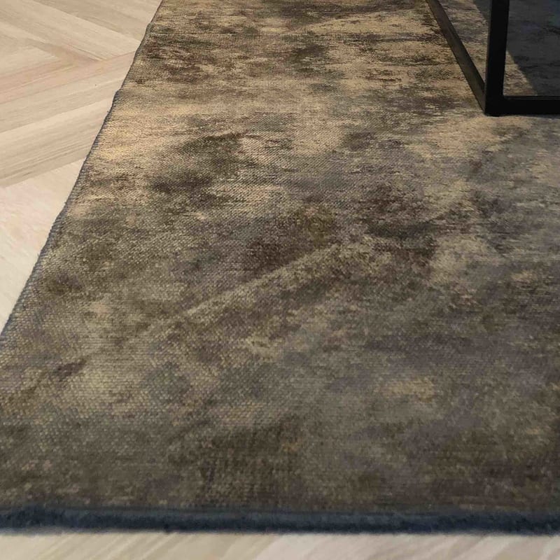 Velours vintage vloerkleed - Royce 18 donkerbruin
