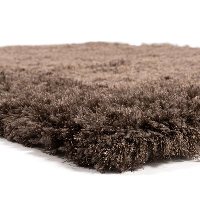 Dime 23- Luxe hoogpolig vloerkleed in Chocolate Grey