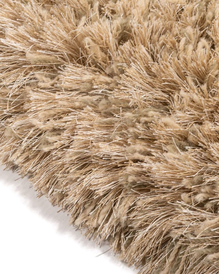 Dime 12 - Luxe Hoogpolig vloerkleed in Beige / Zand