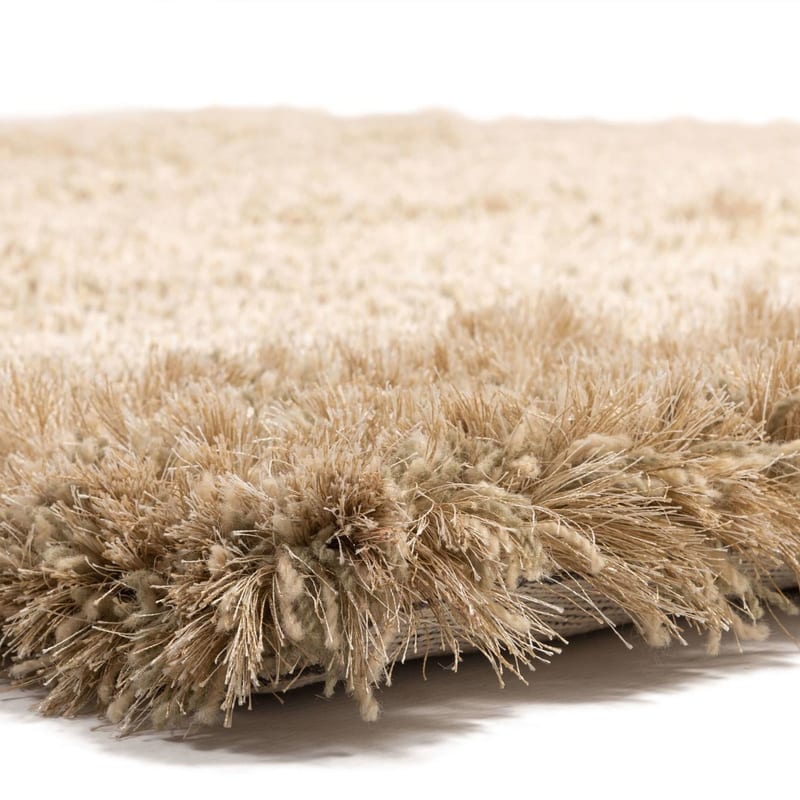 Dime 12 - Luxe Hoogpolig vloerkleed in Beige / Zand