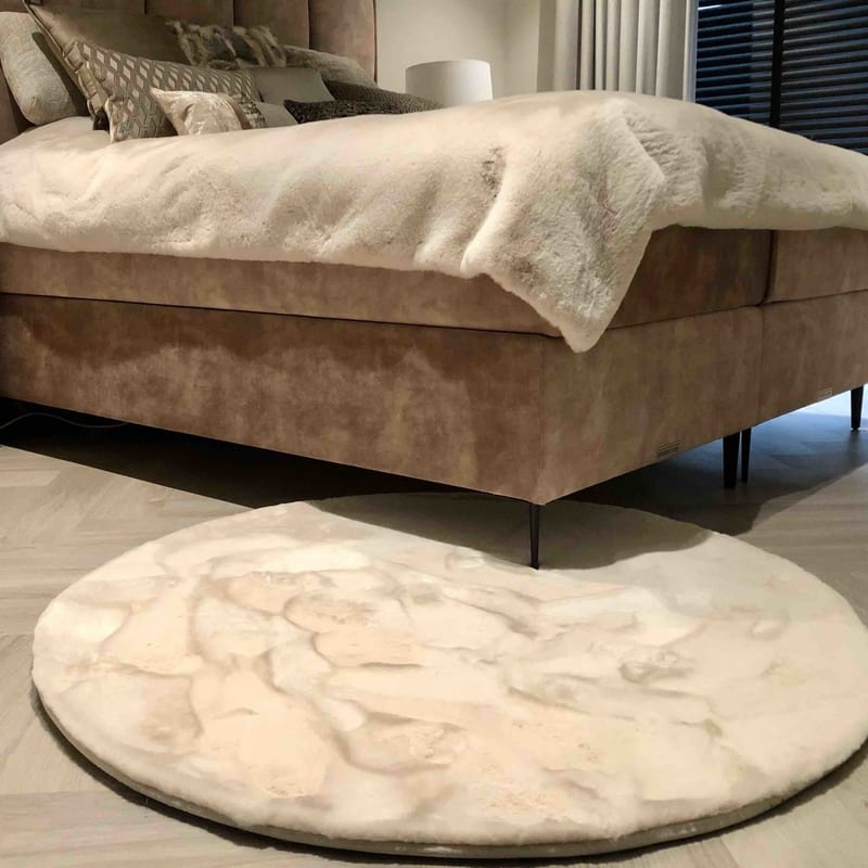 Fay Soft Cream 12 - Rond vloerkleed zacht créme/beige