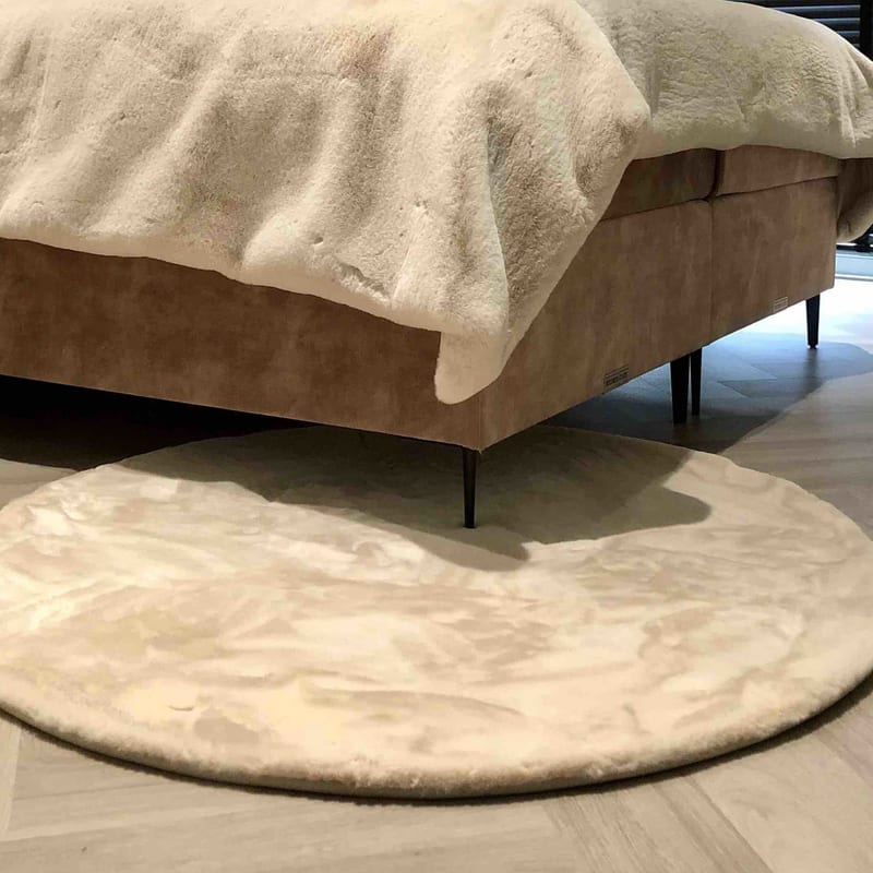 Fay Soft Cream 12 - Rond vloerkleed zacht créme/beige
