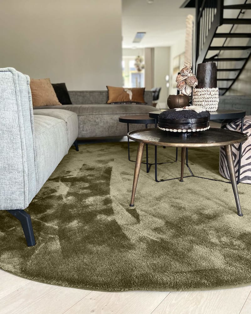 Floorpassion Sandro 54 - Rond hoogpolig vloerkleed
