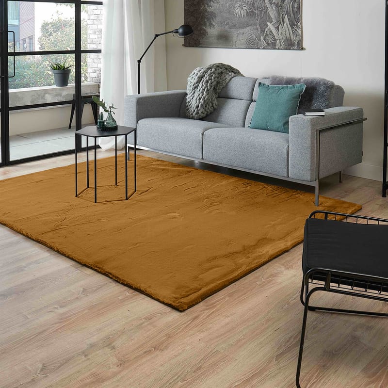 Fay - Zacht hoogpolig vloerkleed in Copper Gold 69