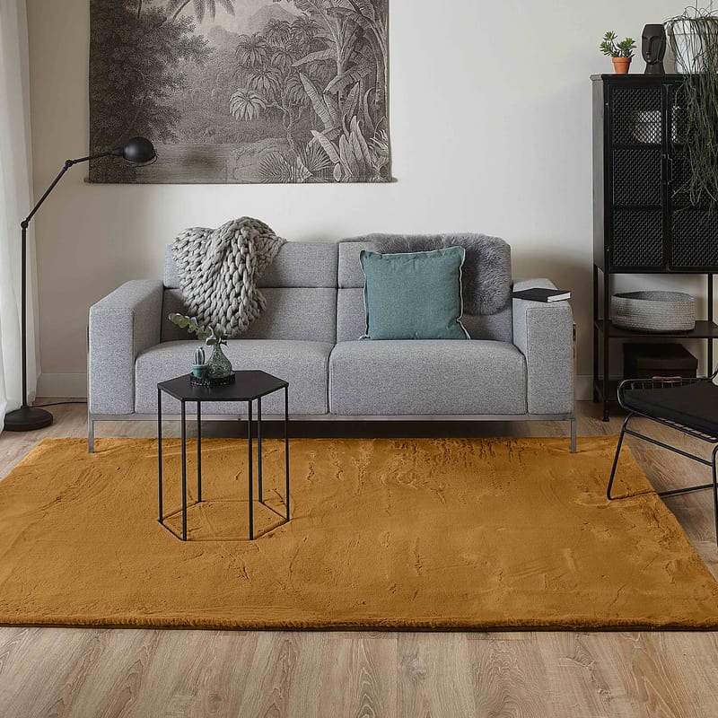 Fay - Zacht hoogpolig vloerkleed in Copper Gold 69