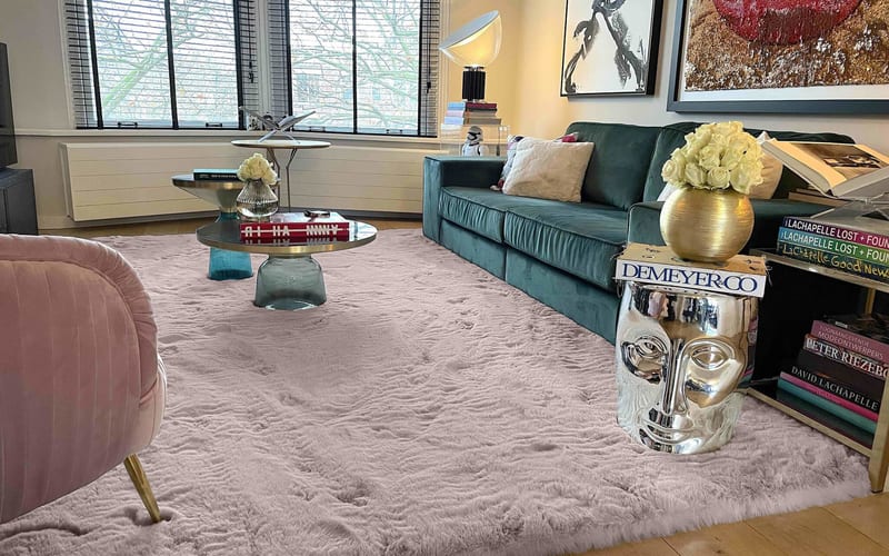 Hampton Mauve Grey 13 - Premium zacht hoogpolig vloerkleed 