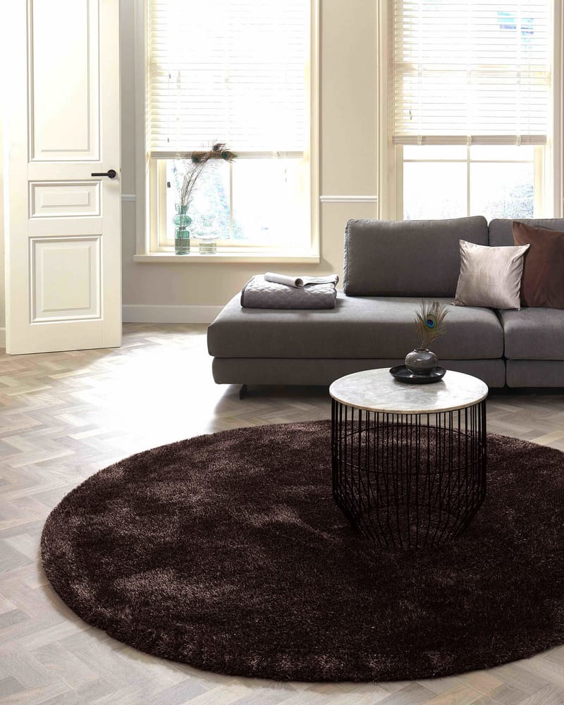 Floorpassion Ross 19 - Rond hoogpolig vloerkleed