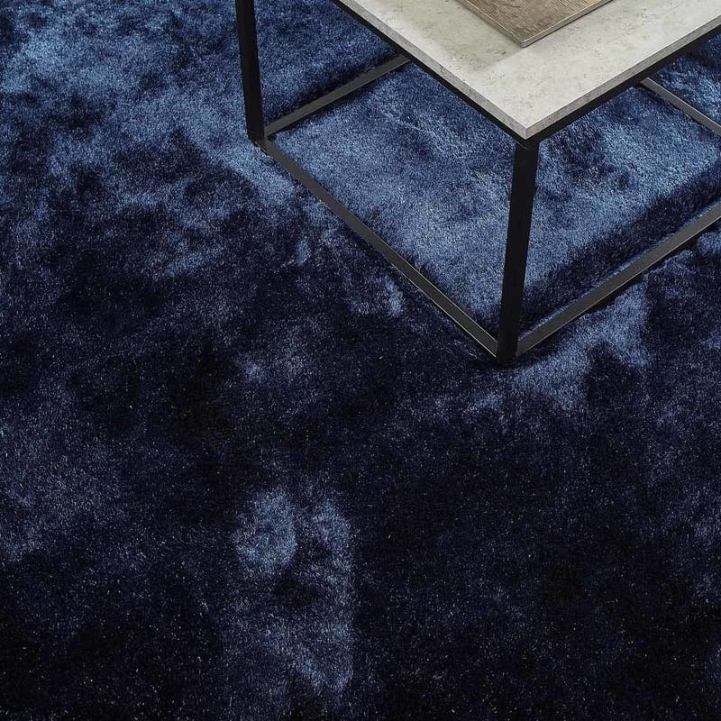 Reef 35 - Rond Velours Vloerkleed Kobalt blauw
