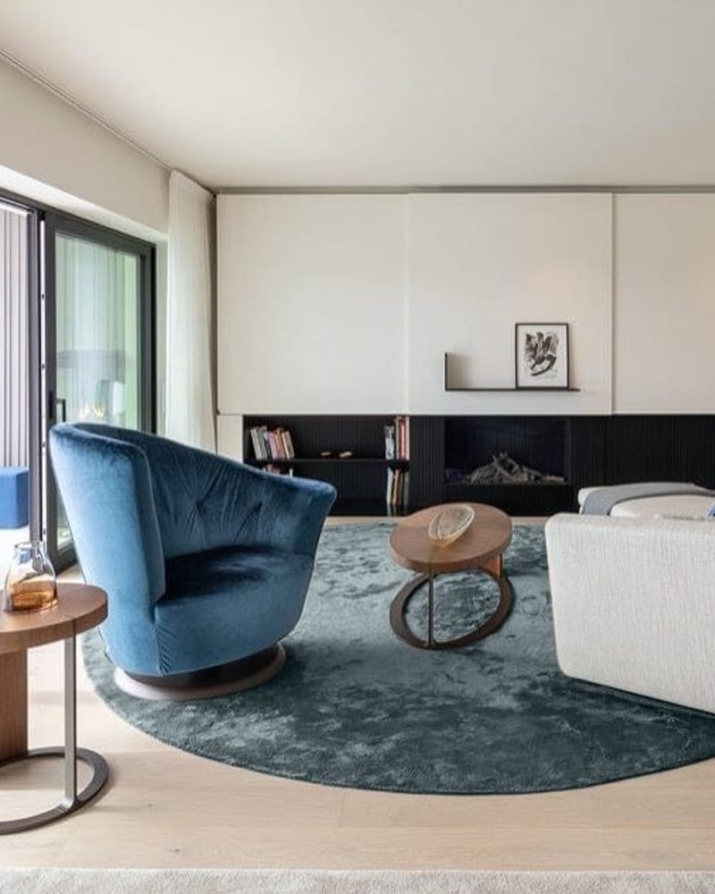 Floorpassion Sandro 32 - Rond hoogpolig vloerkleed