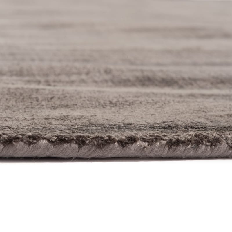 Crushed Velvet 18 - Rond vloerkleed viscose in Tin Grey