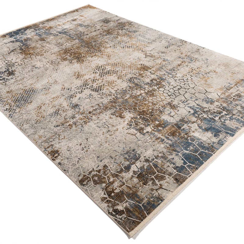 Safi 13 - Exclusief vintage tapijt in beige en bruin mix