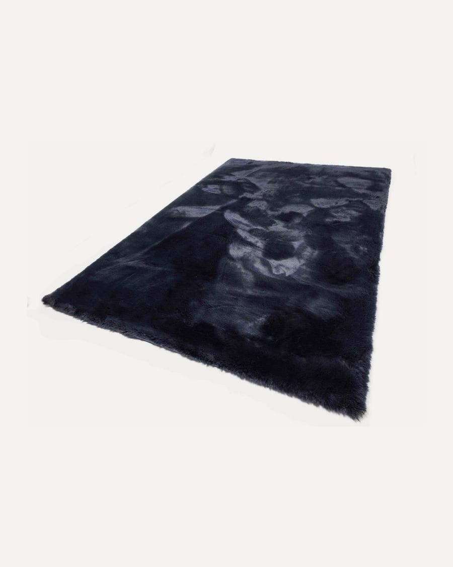 Hampton Dark Blue 36 - Premium zacht hoogpolig vloerkleed