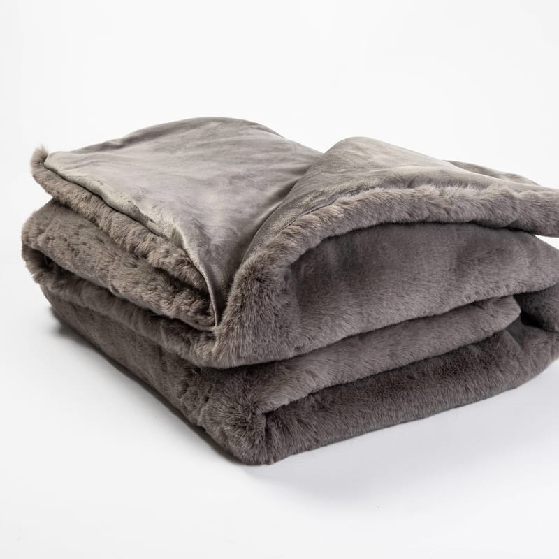 Faux Fur Plaid - Elephant Grey 22 - Floorpassion X Fred 