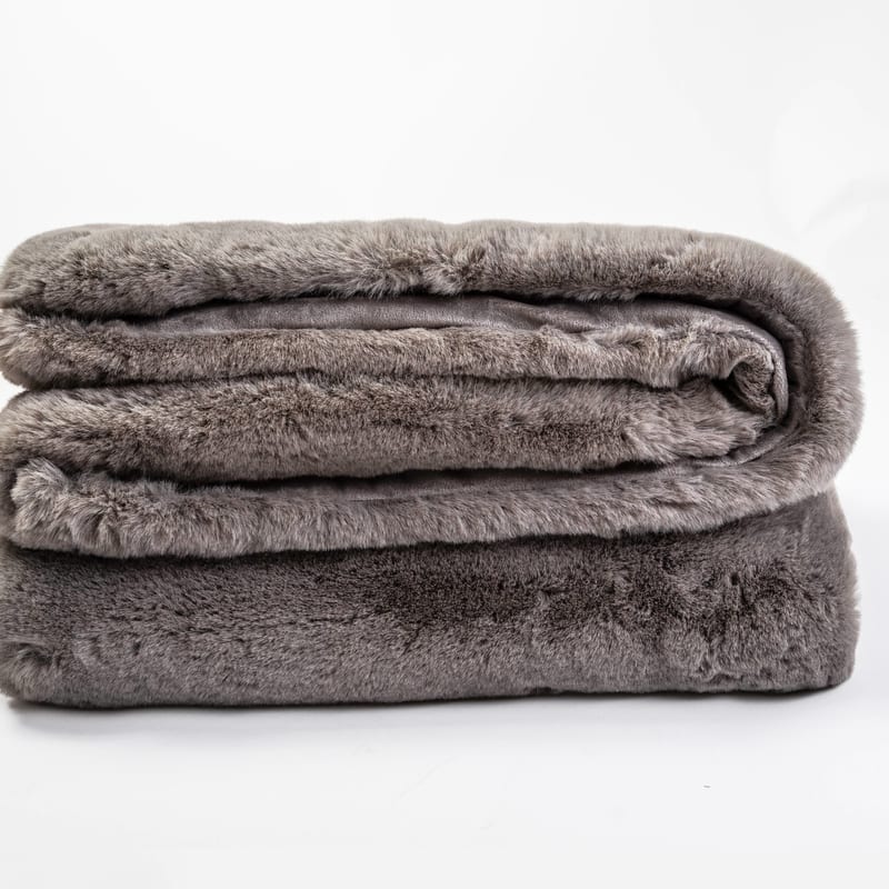 Faux Fur Plaid - Elephant Grey 22 - Floorpassion X Fred 
