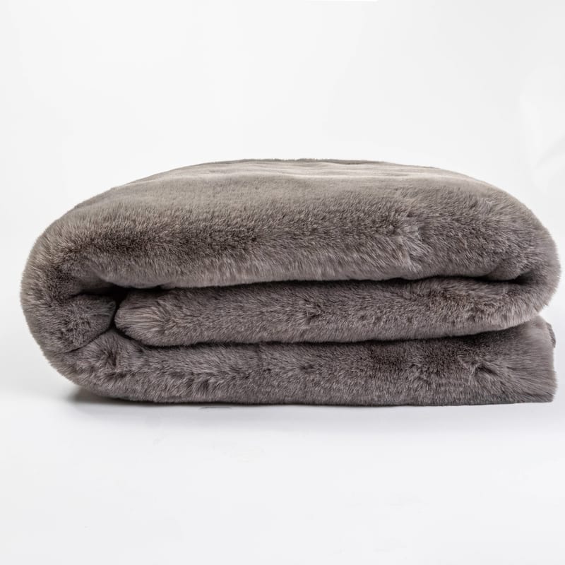 Faux Fur Plaid - Elephant Grey 22 - Floorpassion X Fred 