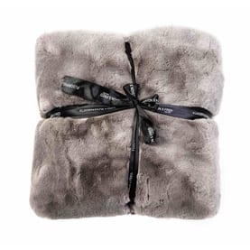 Fred van Leer Faux Fur Plaid - Elephant Grey 23 Fred van Leer Faux Fur Plaid - Elephant Grey 23