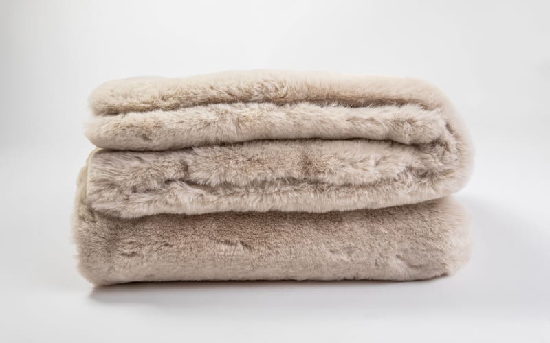 Faux Fur Plaid - Chalk White 11