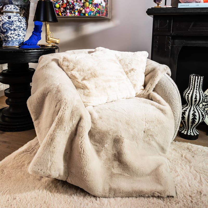 Faux Fur Plaid - Chalk White 11 - Floorpassion X Fred