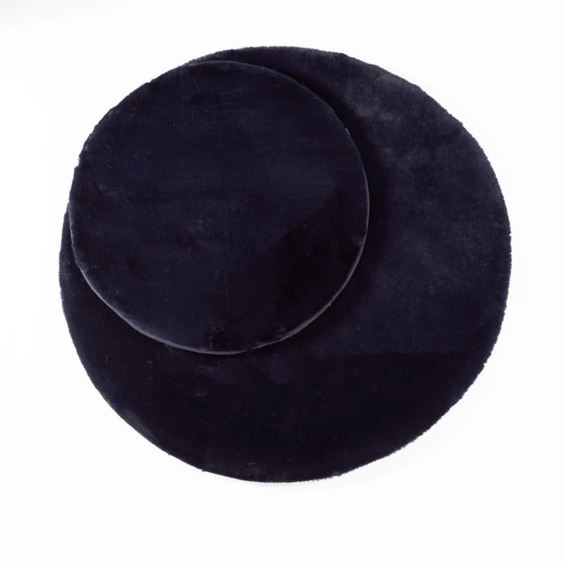 Fay Soft Dark Blue 36 - Rond vloerkleed zacht