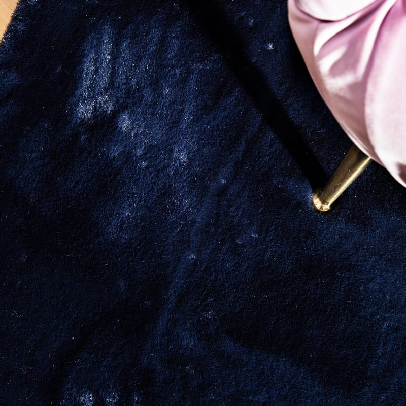 Fay Soft Dark Blue 36 - Rond vloerkleed zacht