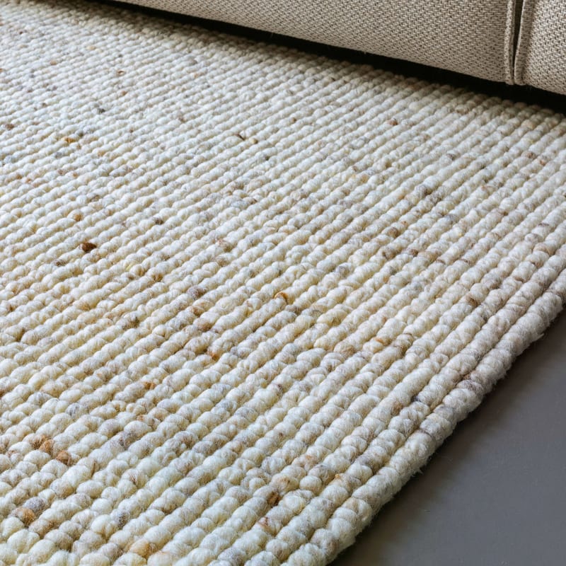 Beach Life 13 - Frans Molenaar vloerkleed van 100% wollen garen in een Beige kleursamenstelling.